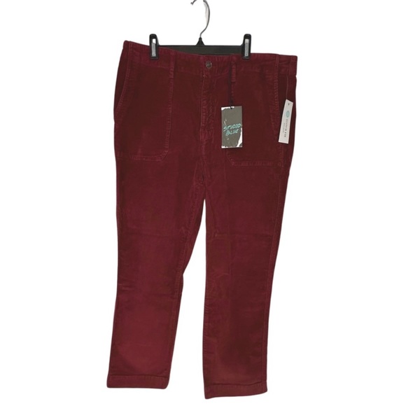 Stitch Fix Studio Blue Burgundy Corduroy Pants - Picture 2 of 5